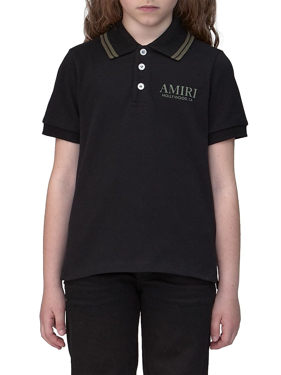 Little Boy's & Boy's Bones Polo Shirt - Black - Size 4