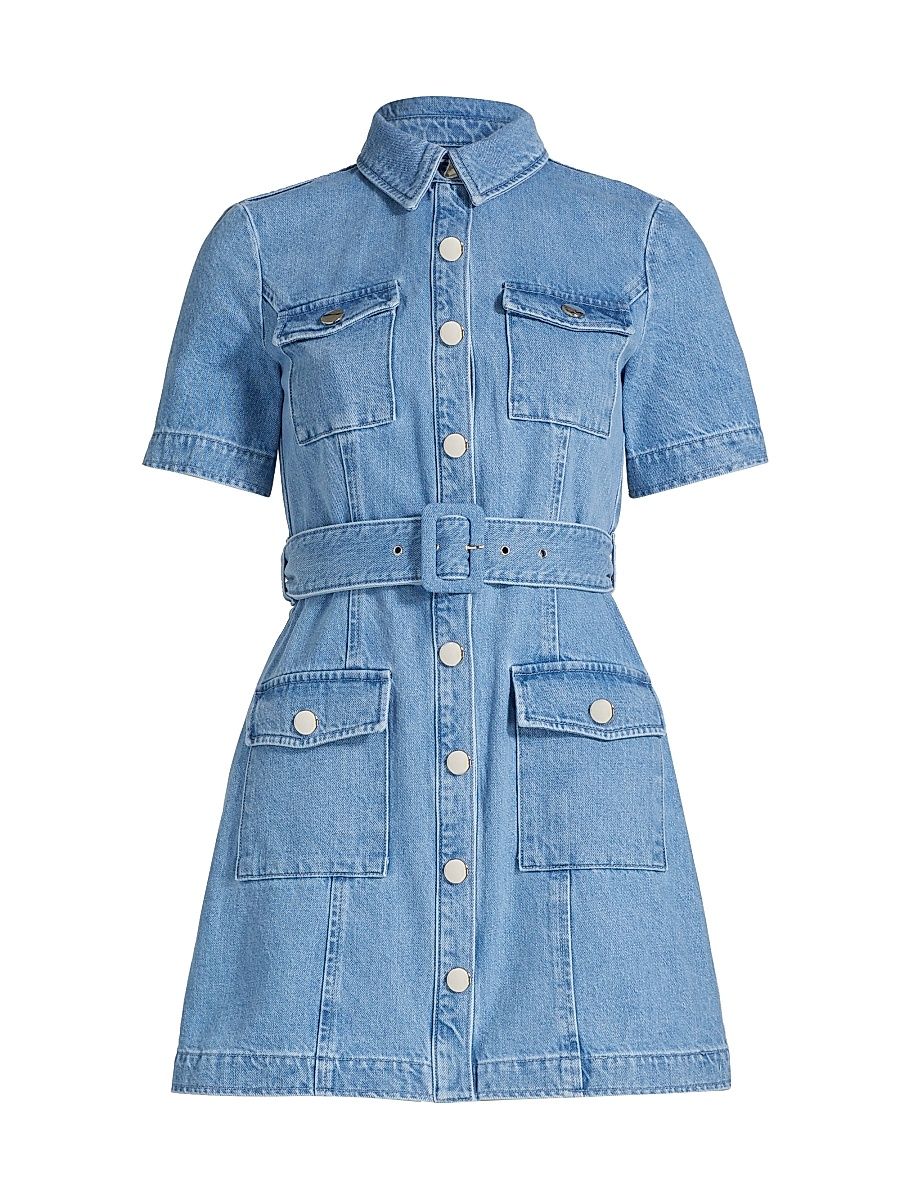 Women's Lydia Denim Minidress - Light Wash - Size 12