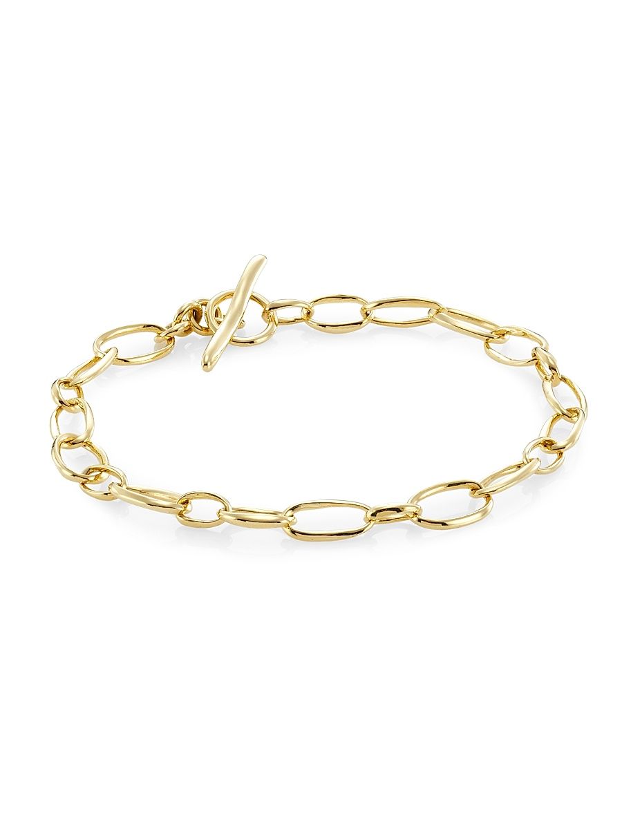 Women's Classico 18K Gold Scultura Tiny Link Bracelet - Gold - Size 8