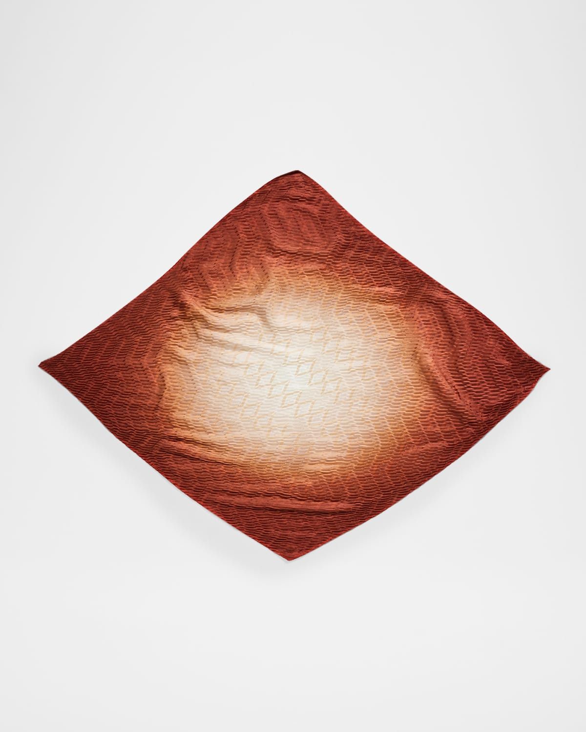 Pleated Ombre Silk Stole, 35.4"