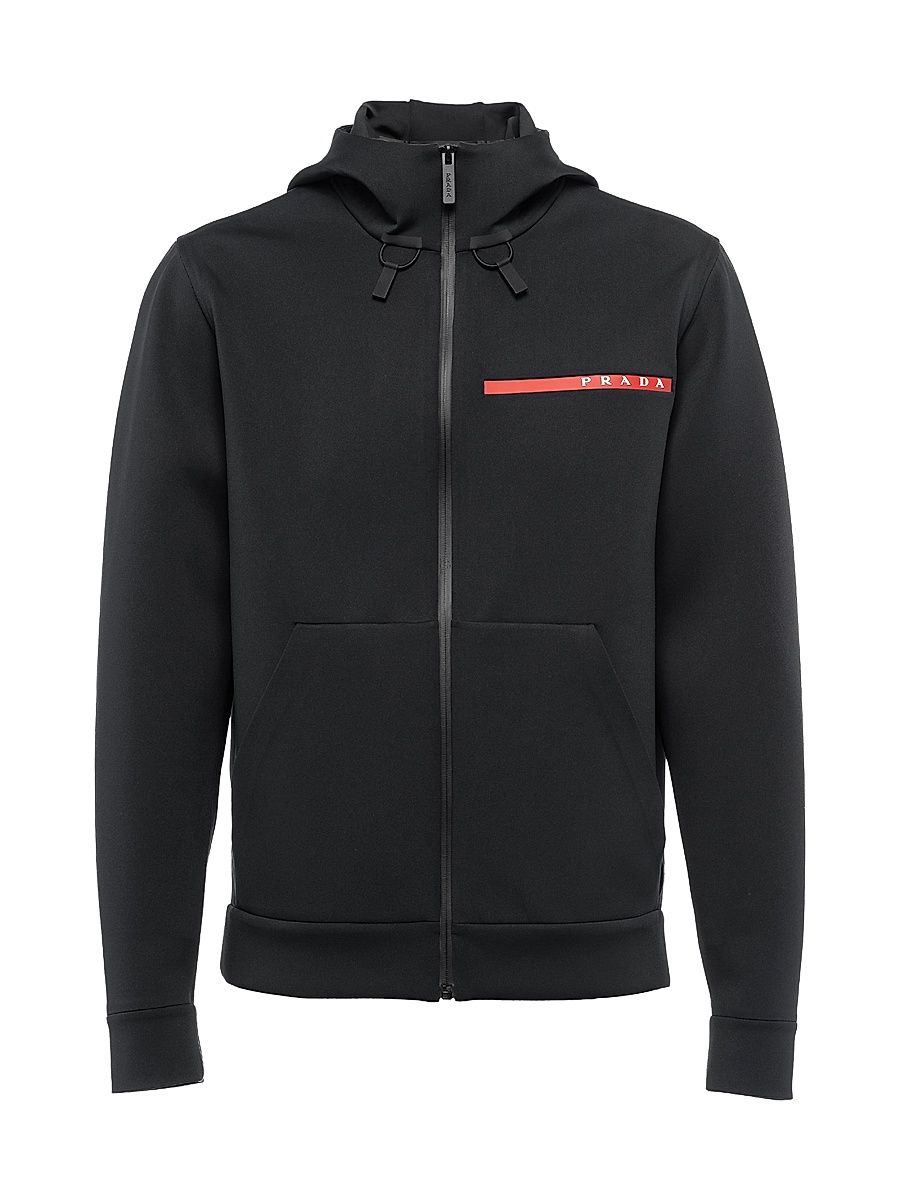 Men's Technical Fabric Hoodie - Black - Size Large