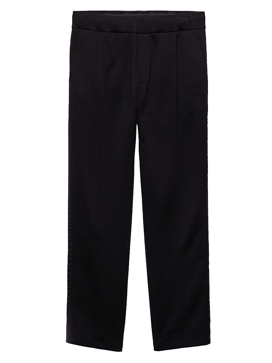 Men's Cotton Fleece Pants with Re-Nylon Details - Black - Size XL