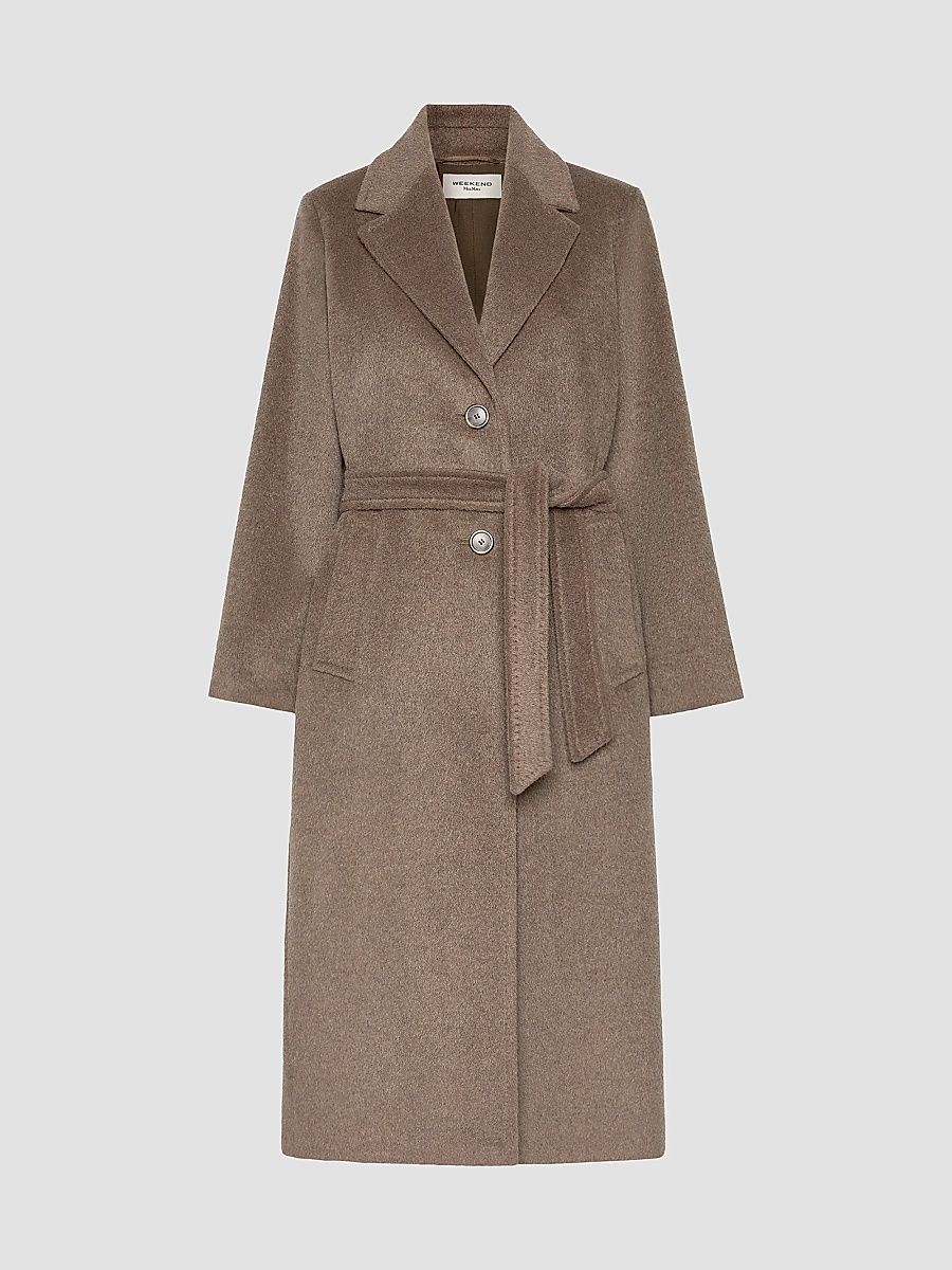 Women's Wool and Alpaca Teddy Coat - Marron Glace - Size 12