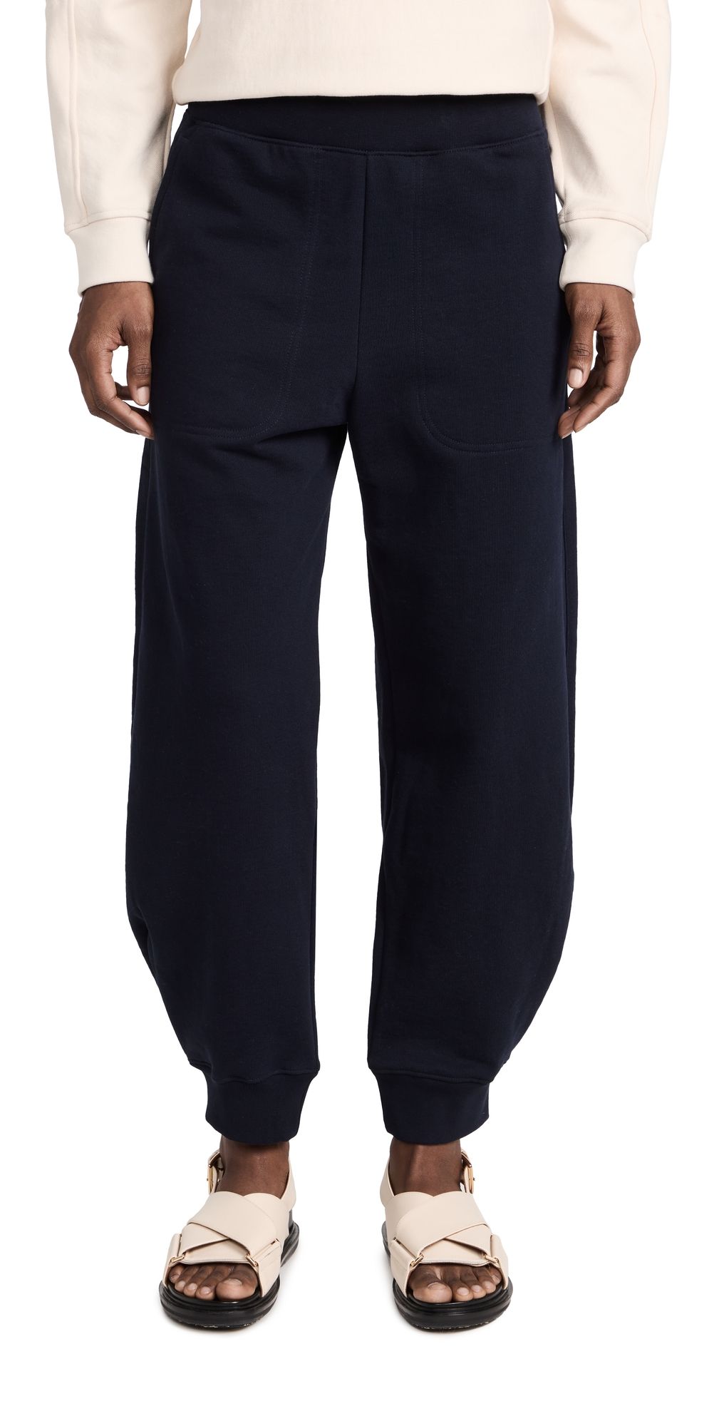 Tibi Calder Long Length Sweatpants Black XS