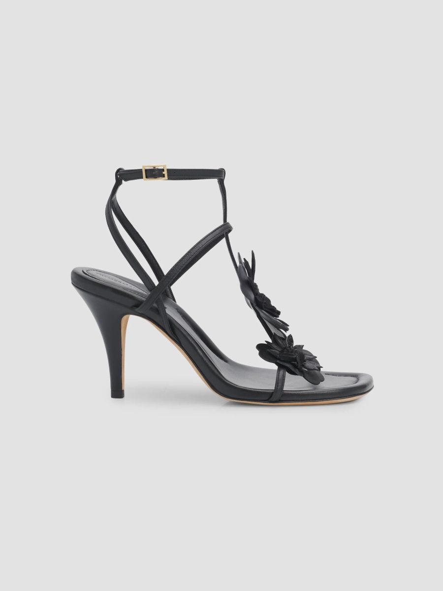 Zimmermann Women's Belara 85MM Leather & Suede Sandals - Black - Size 5