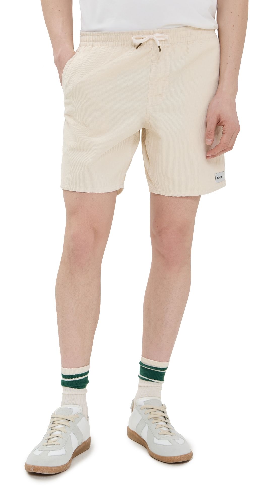Rhythm Classic Cord Jam Shorts 7 Vintage White 34