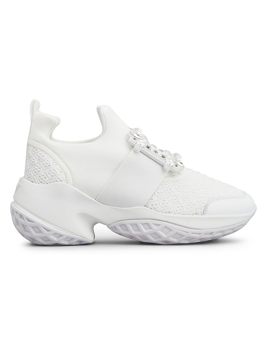 Women's Viv Run Buckle Sneakers - Bianco - Size 10