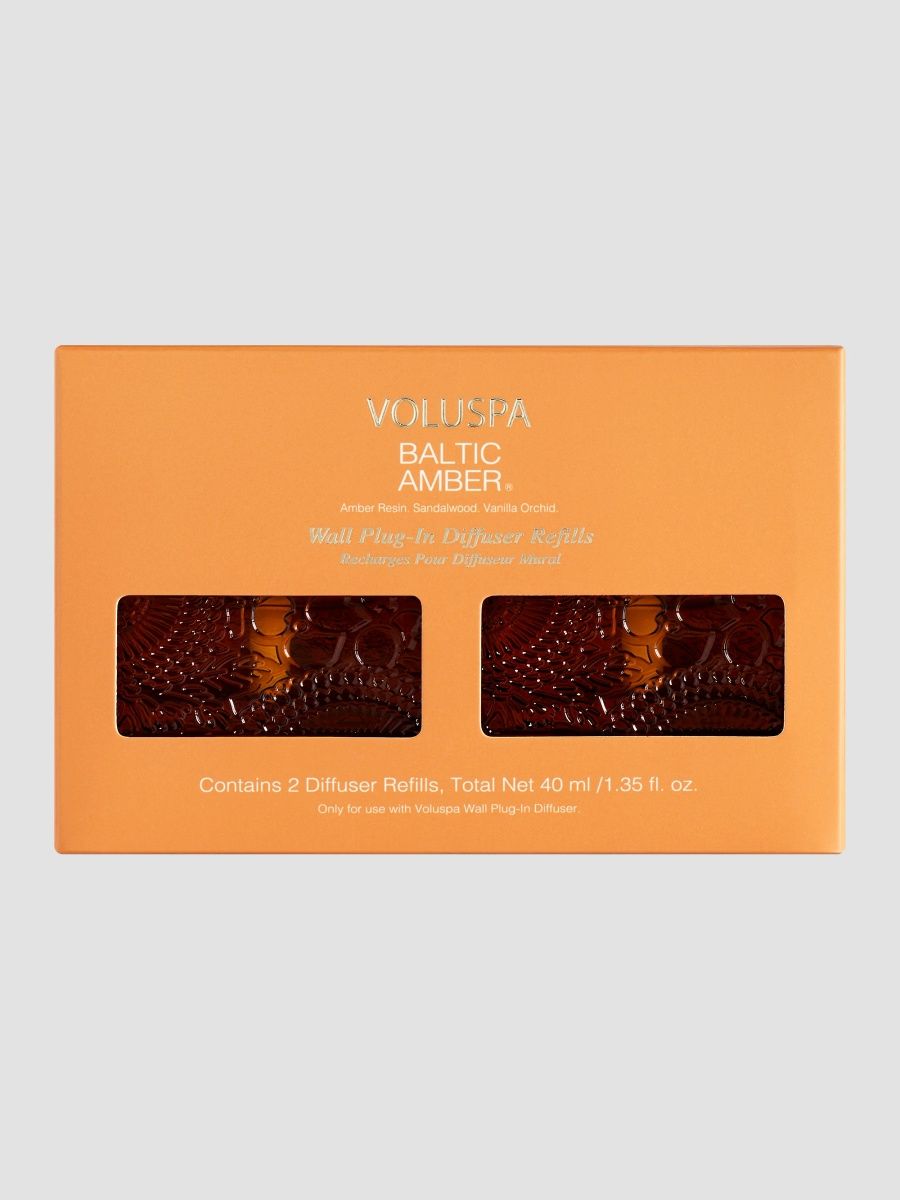 Voluspa Set Of 2 Baltic Amber Wall Plug-In Diffuser Refills