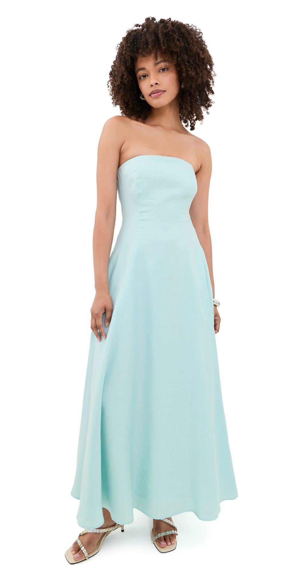 Favorite Daughter The Favorite Linen Dress Aqua 8