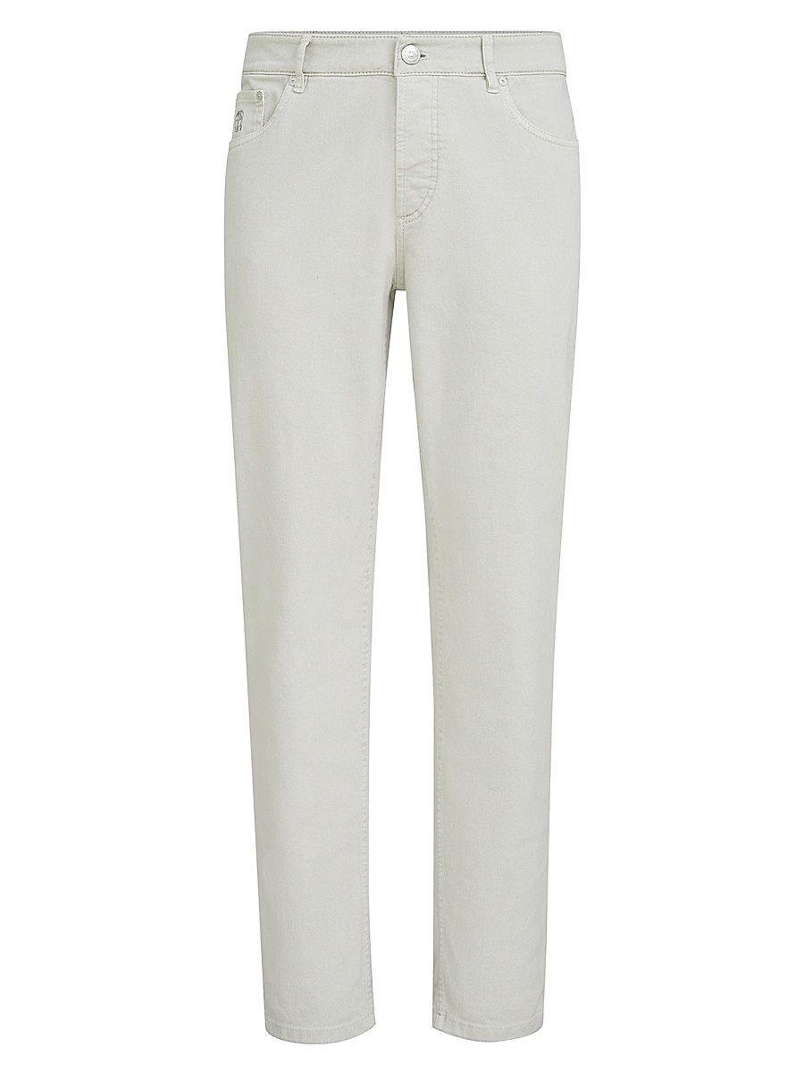 Men's Lightweight Denim Traditional Fit Five Pocket Jeans - Snow - Size 52