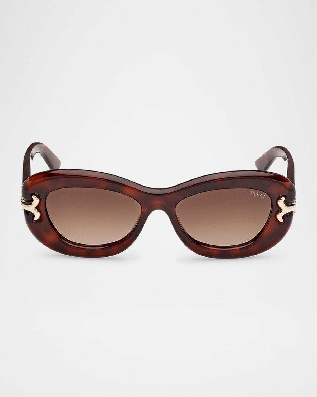 Filigree Acetate Oval Sunglasses