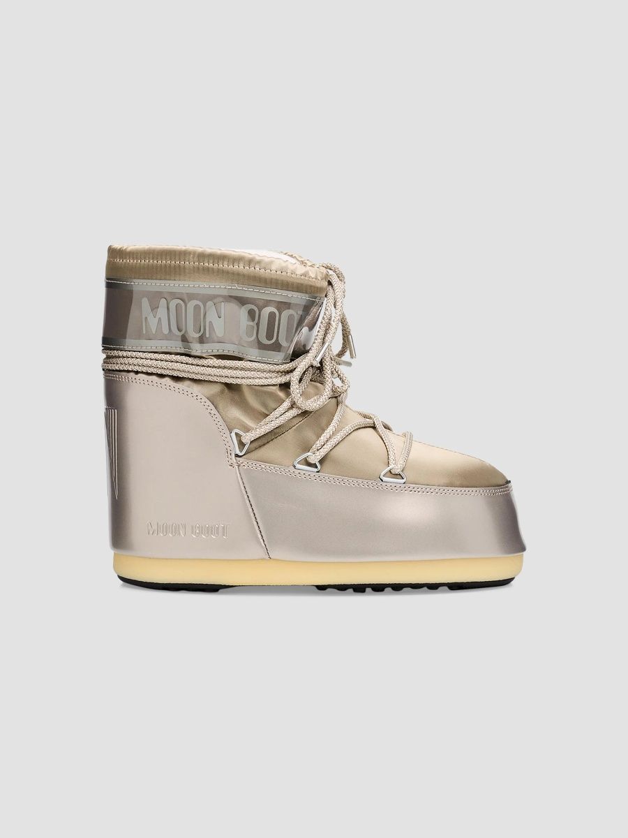 Moon Boot Women's Icon Low Glance Snow Boots - Platinum - Size 5.5