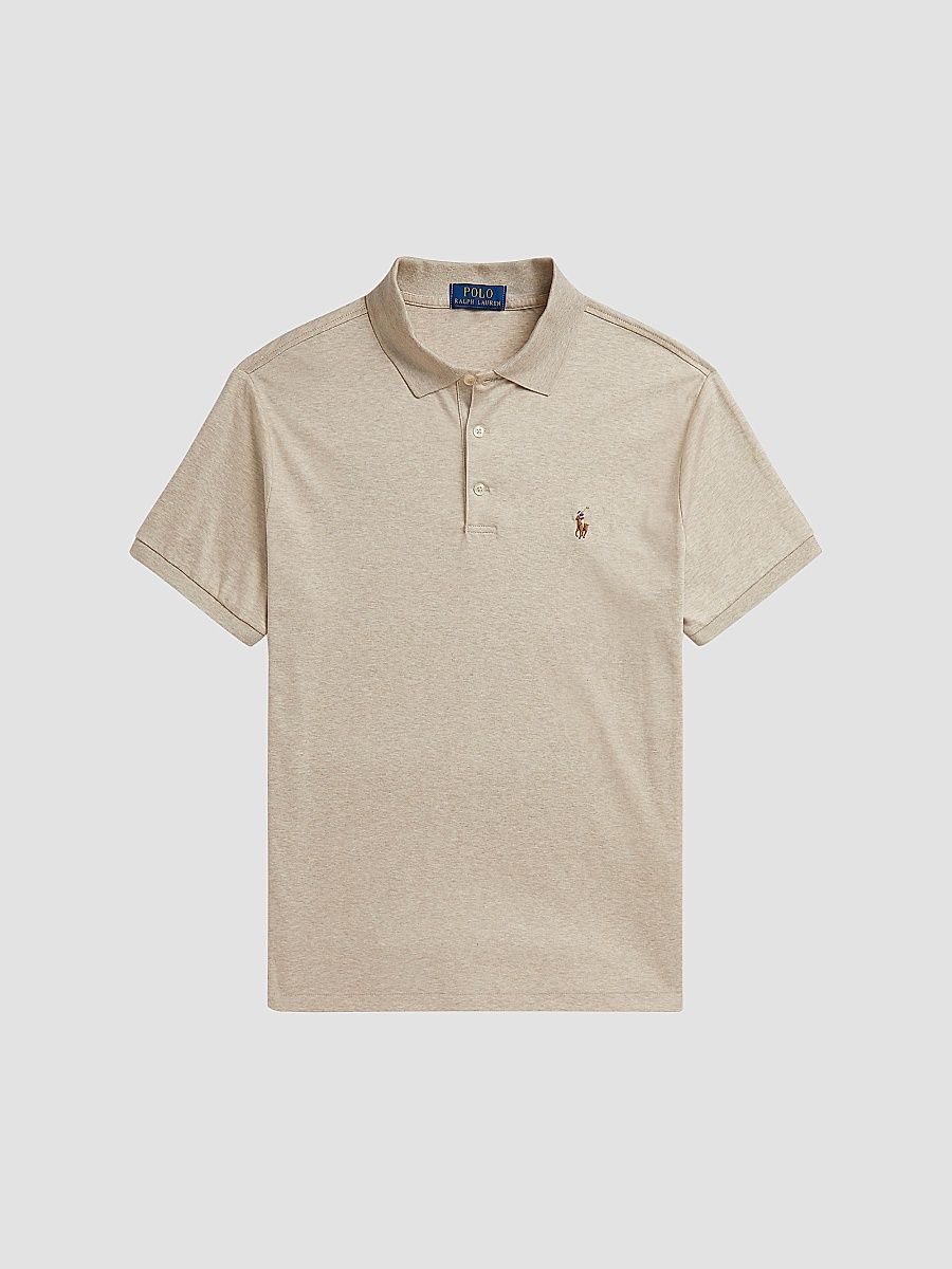 Polo Ralph Lauren Men's Pony Pima Cotton Polo Shirt - Expedition Dune Heather - Size XXL