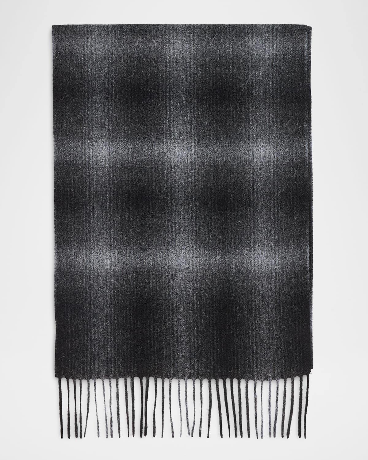 Men & apos;s Cashmere Gradient Plaid Scarf