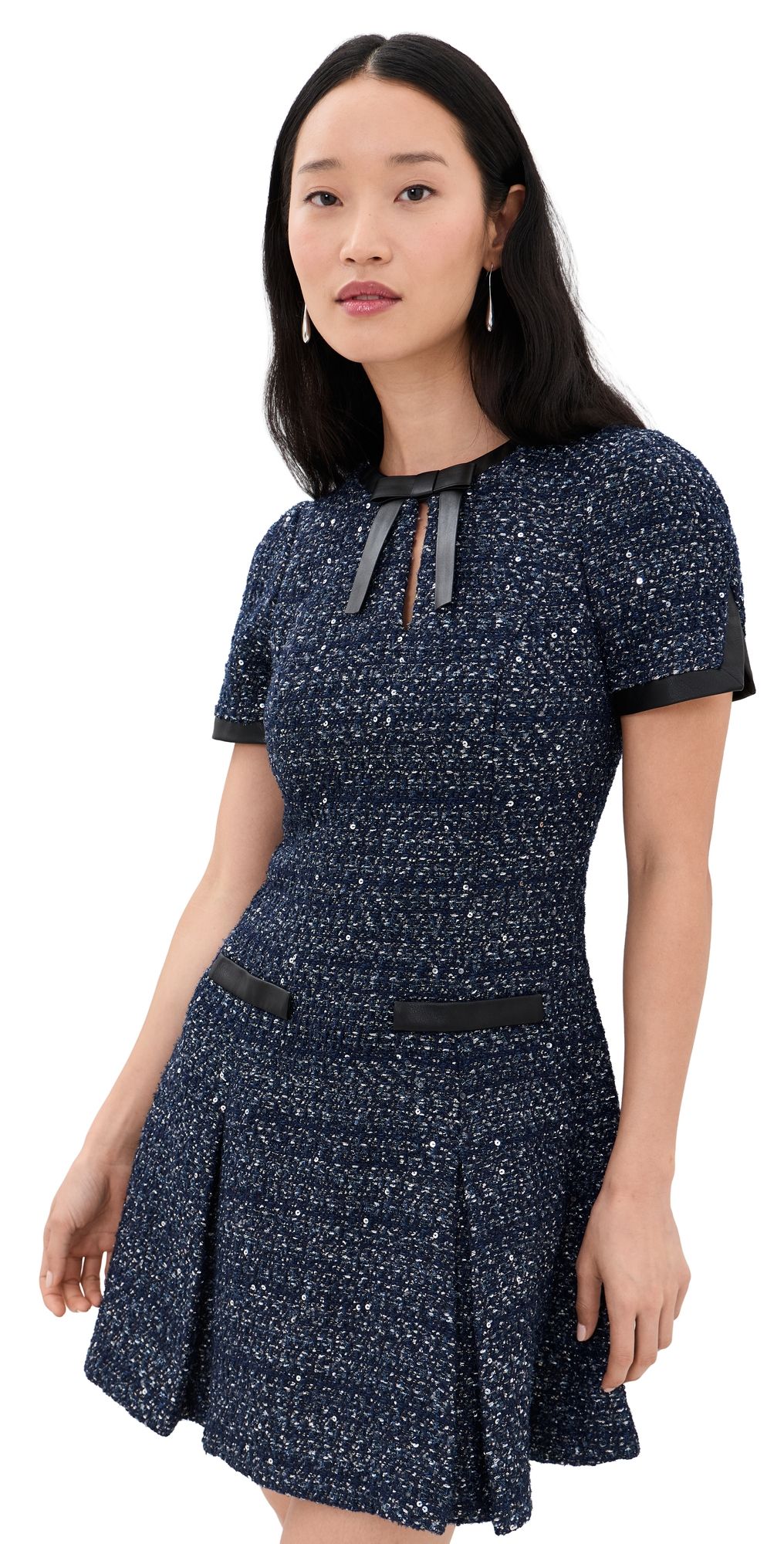 Shoshanna Alex Dress Navy/Silver 12