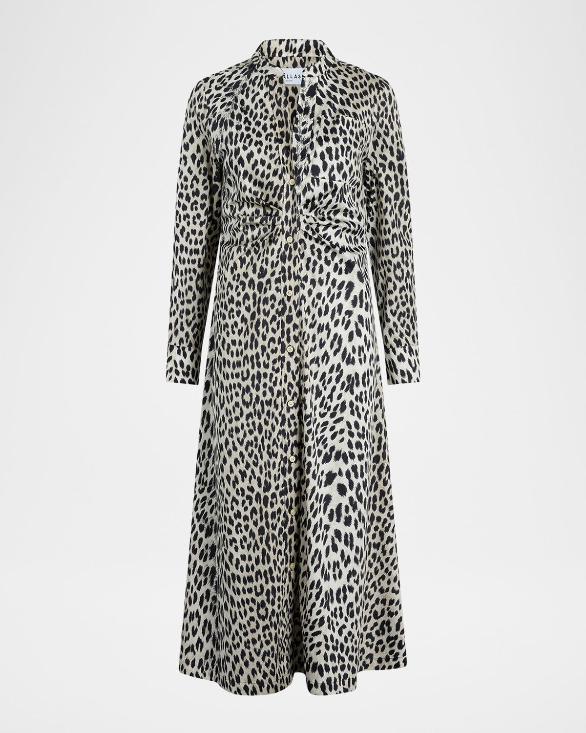 Genny Cheetah-Print Midi Shirtdress