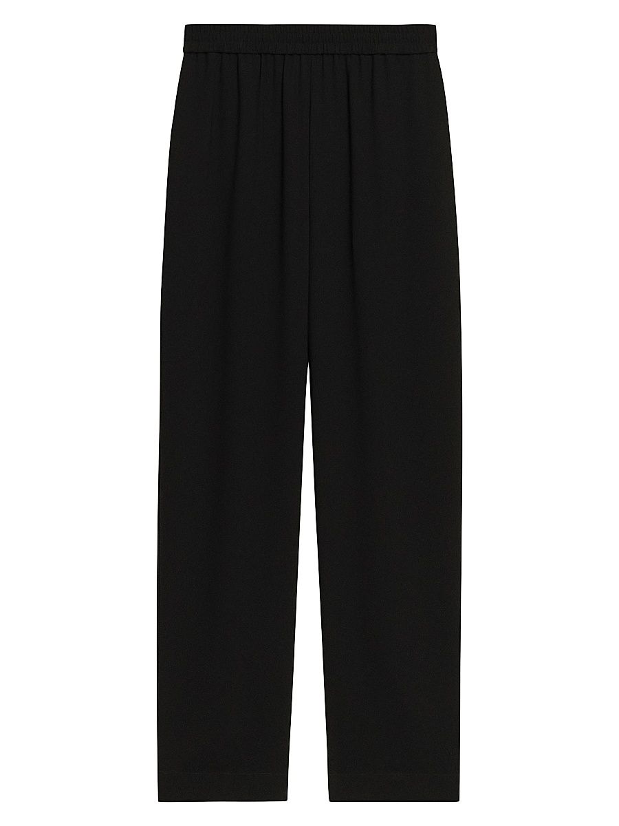Women's Relaxed Straight Pull-On Pants - Black - Size Medium