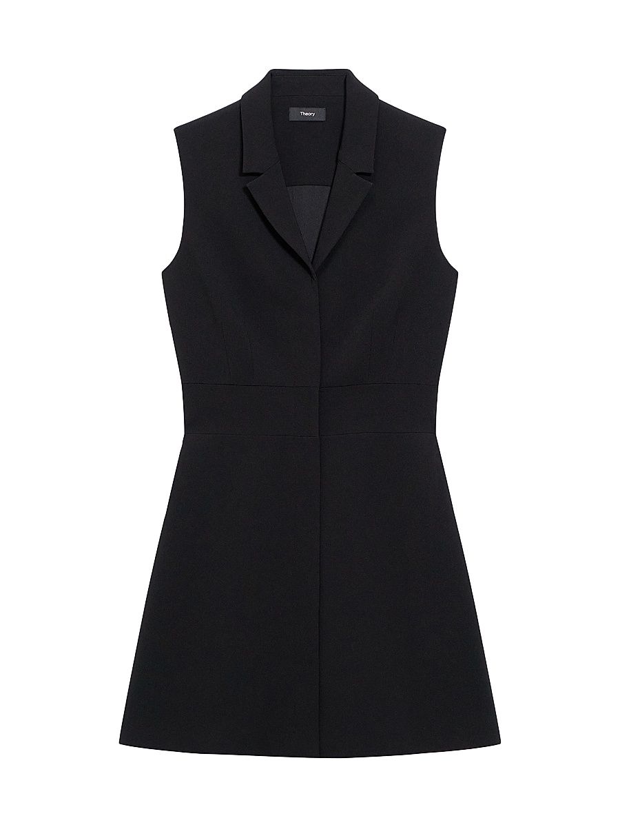 Women's Front-Zip Minidress - Black - Size 2