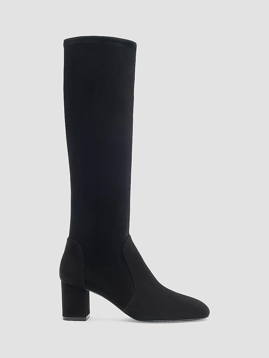 Women's Lucie 60MM Suede Knee-High Boots - Black - Size 8