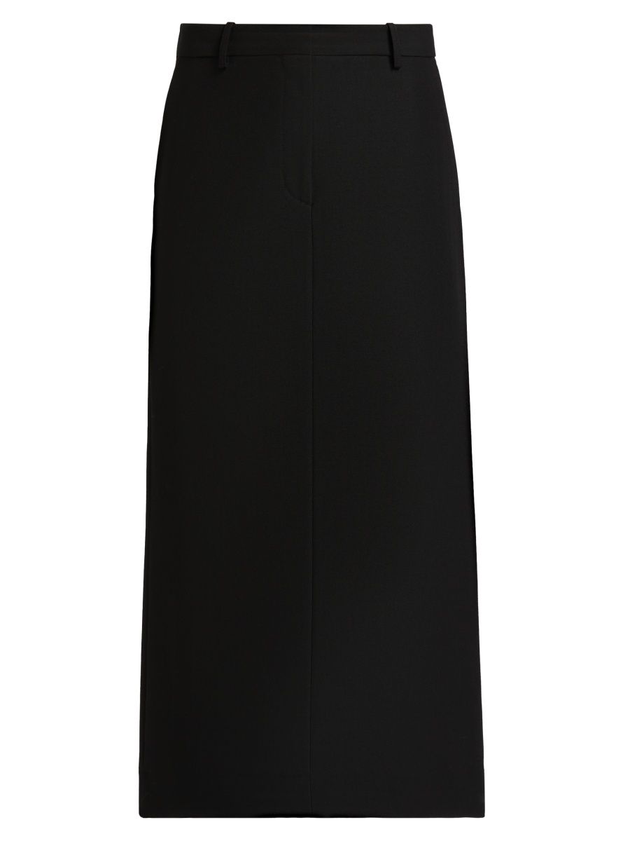 Toteme Women's Wool-Blend Straight Maxi Skirt - Black - Size 6