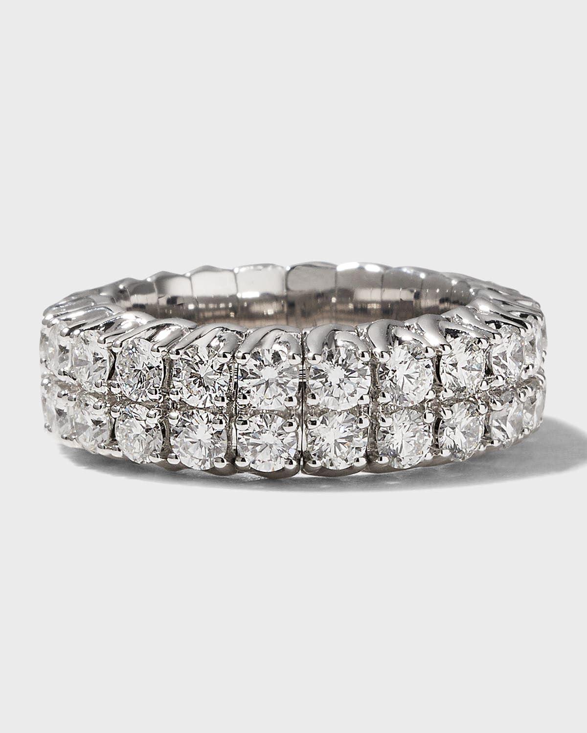 Xpandable 18k White Gold Round-Cut Diamond Ring, Size 6.75 - 9.50