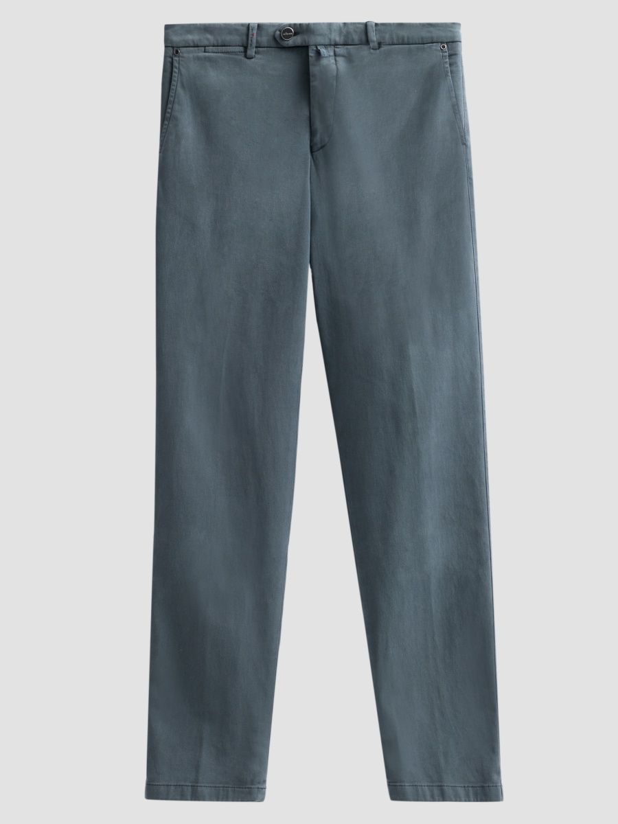 Kiton Men's Flat-Front Slim-Fit Trousers - Iron Grey - Size 34