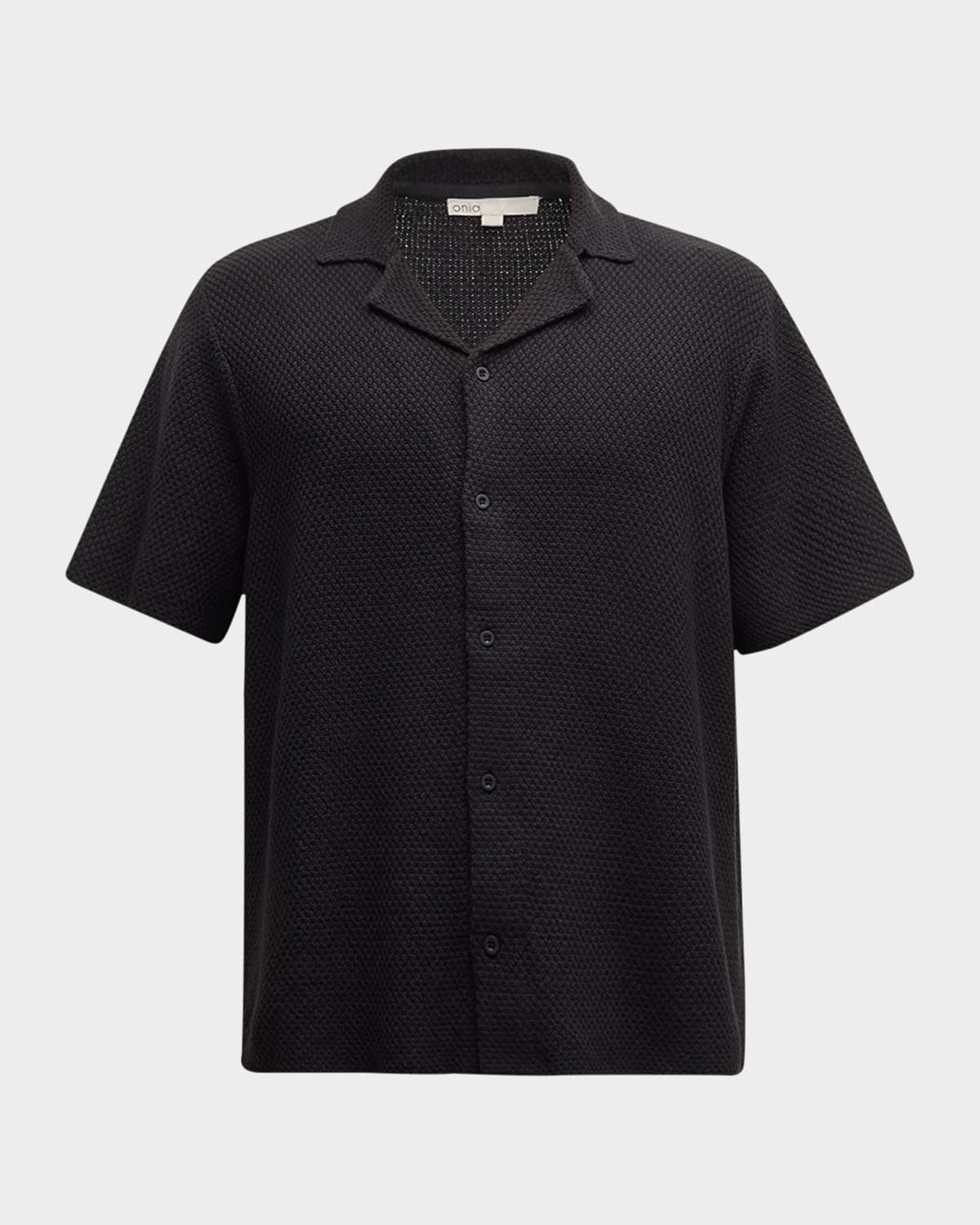 Men & apos;s Cotton Textured Camp Shirt