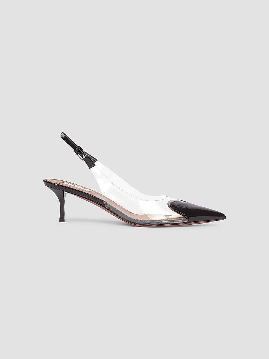 ALAÏA Women's Le Coeur 55MM Slingback Pumps - Noir - Size 6.5