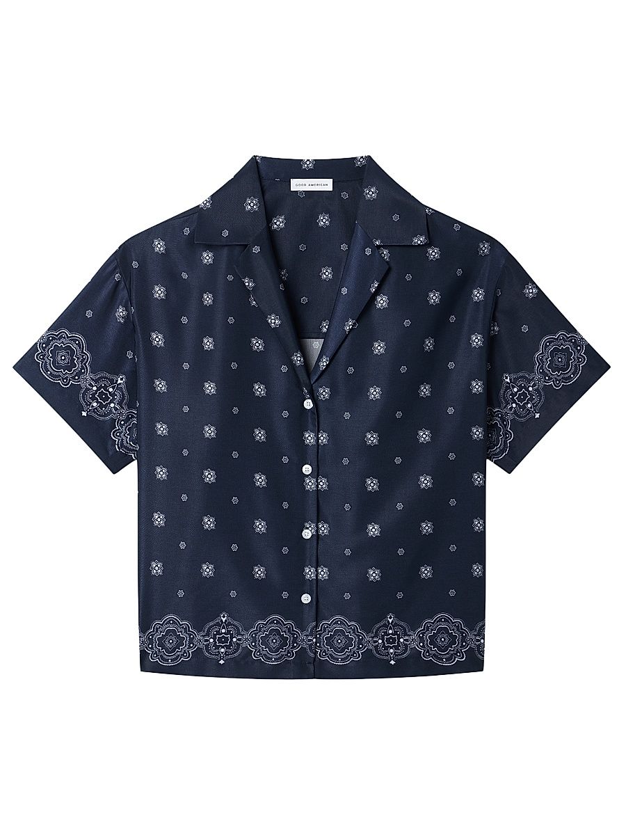 Women's Camp Bandana Print Shirt - Bandana - Size XS