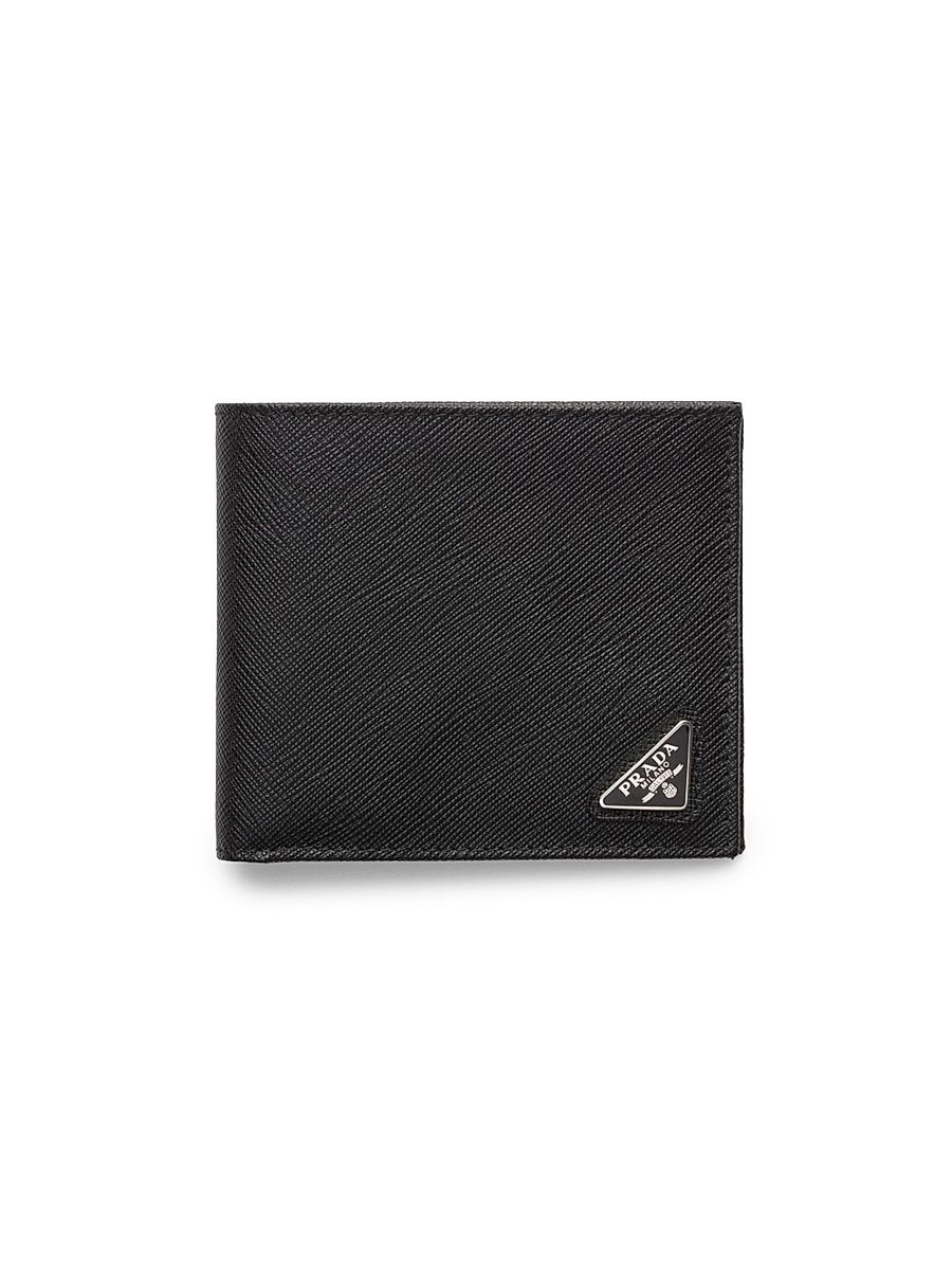 Men's Saffiano Leather Wallet - Black