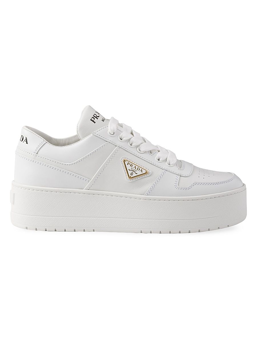 Women's Downtown Bold Leather Sneakers - White - Size 11