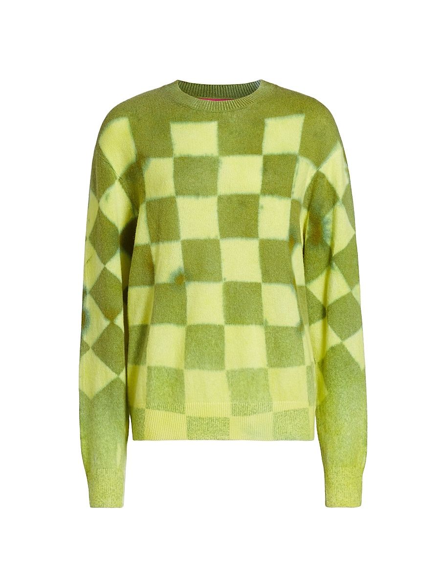 Women's Chess Tranquility Cashmere Sweater - Green - Size Large