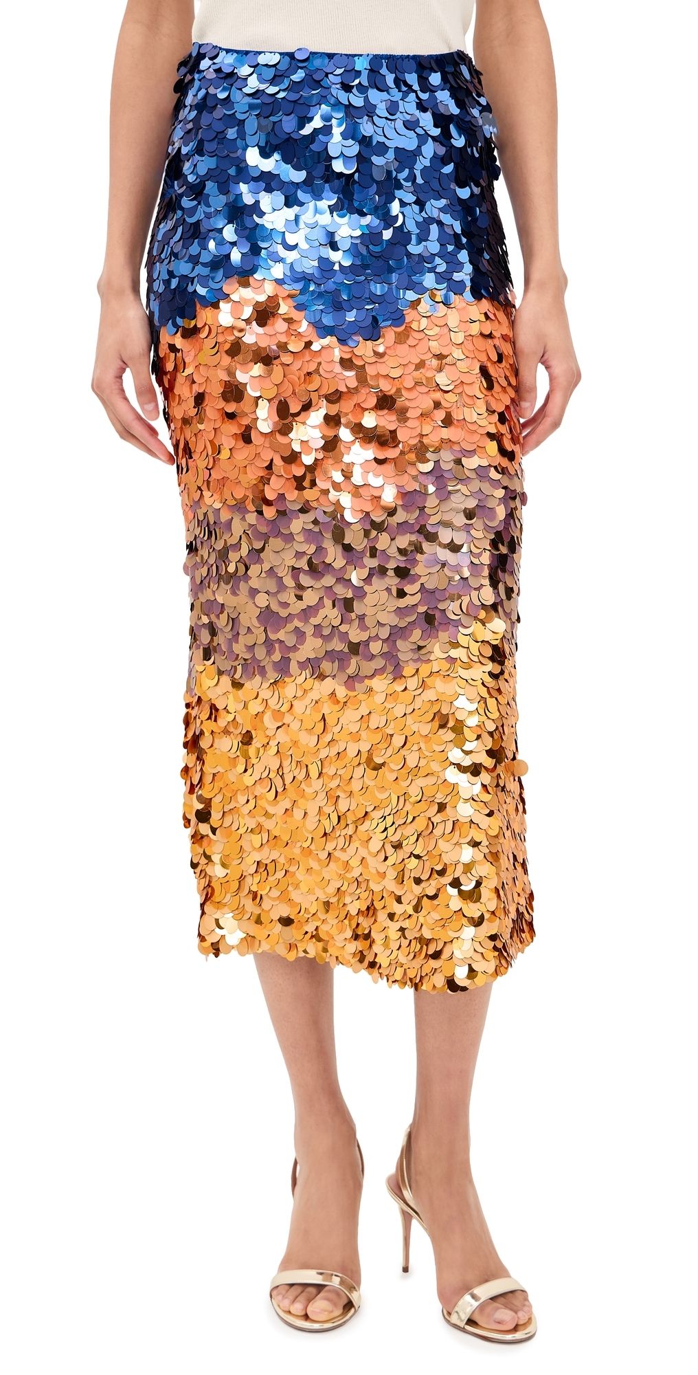 Ulla Johnson Matilde Sequin Knit Skirt Moontide M