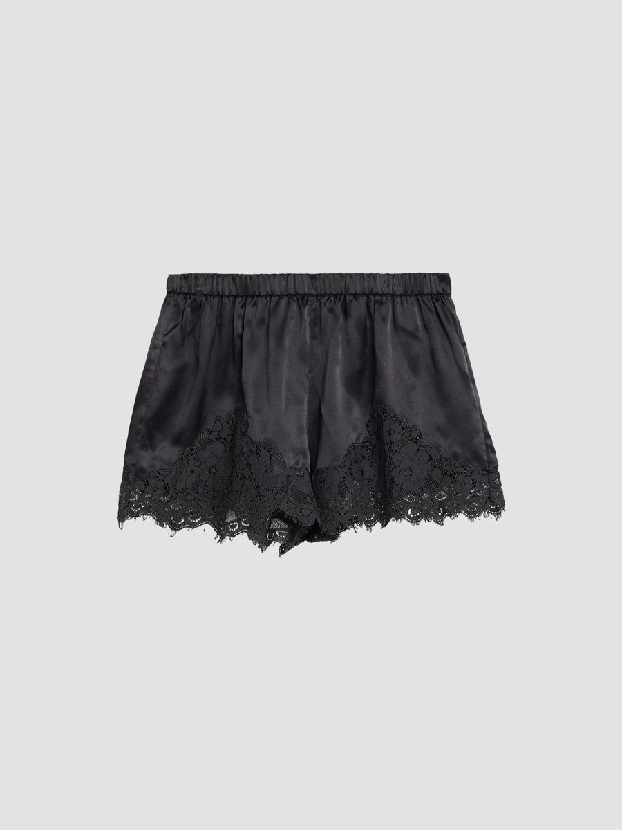 Re/done Women's Jennie Silk-Blend Shorts - Black - Size XS