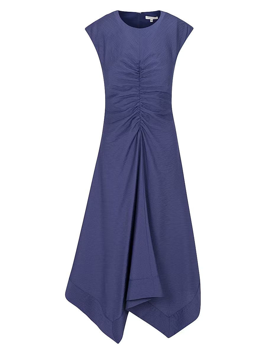 Women's Allegra Stripe Midi-Dress - Navy - Size 10