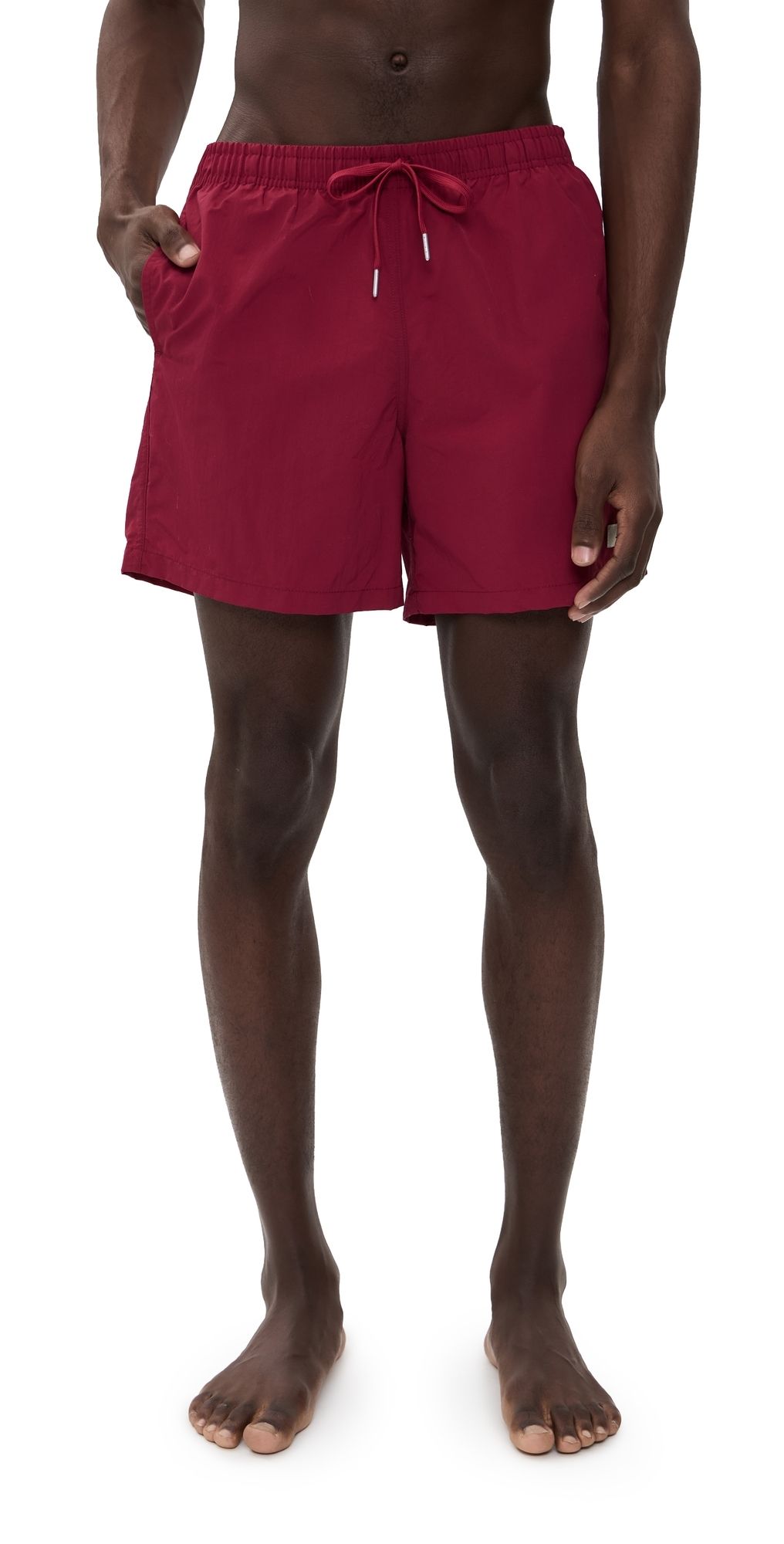 Bather Solid Sangria Swim Trunks Sangria L