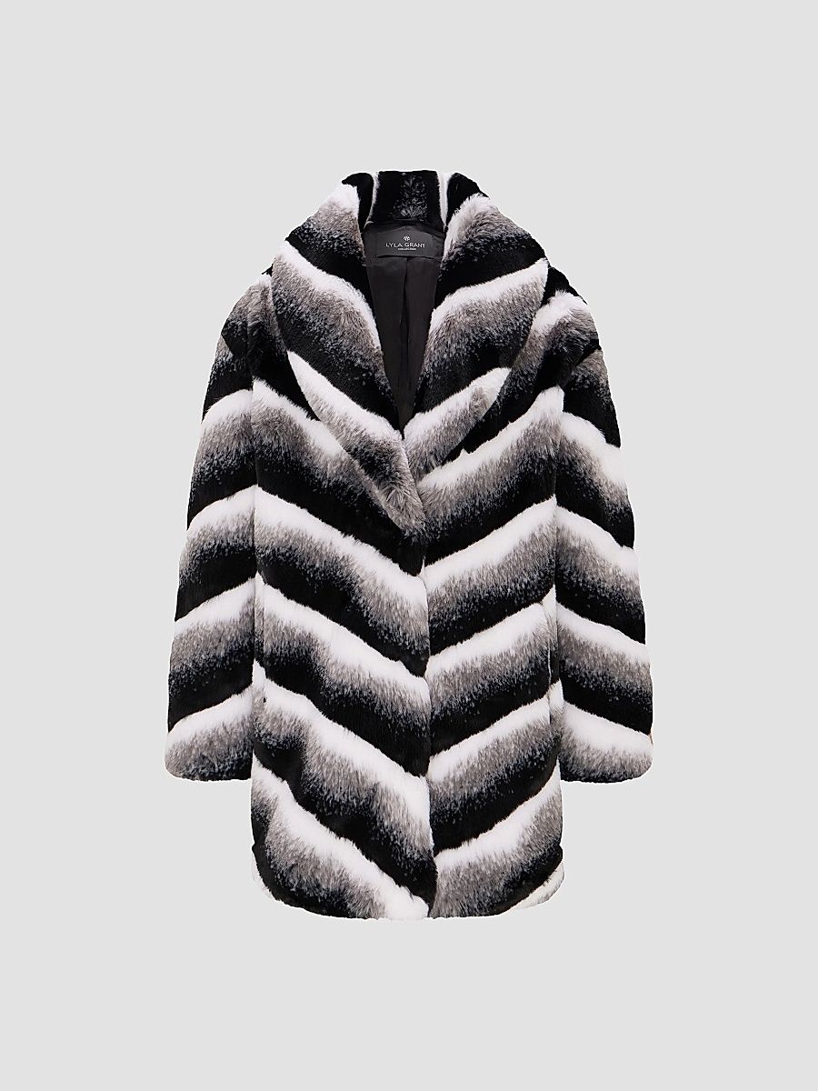Lyla Grant Women's Faux Fur Chinchilla Stroller - Grey Chinch - Size XS