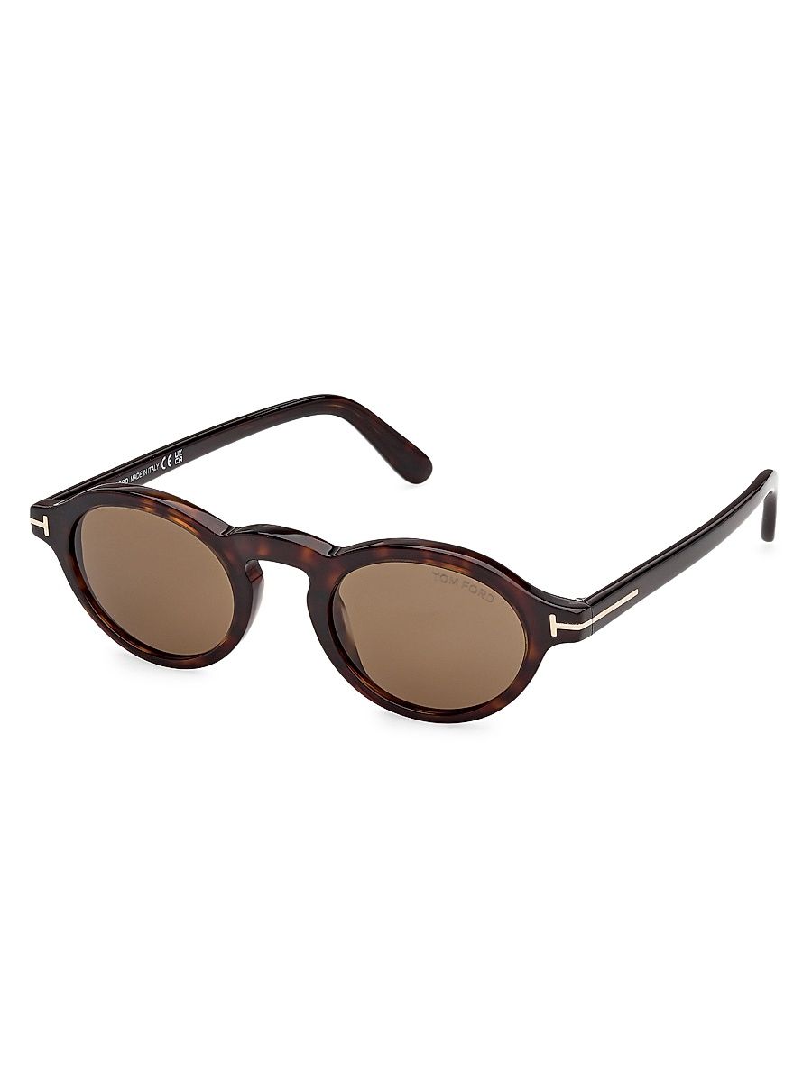 Women's Aristotele 48MM Round Sunglasses - Brown