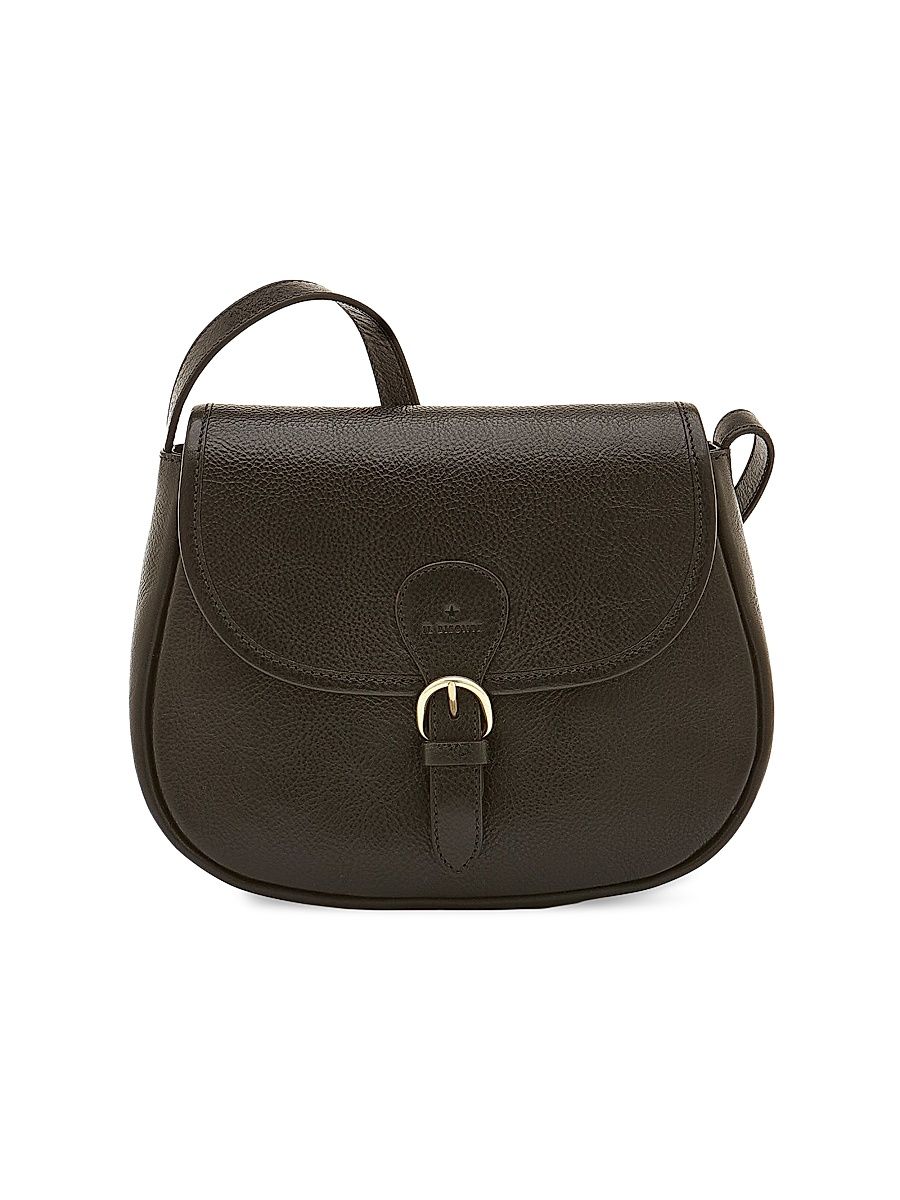 Women's Novec Leather Crossbody Bag - Nero