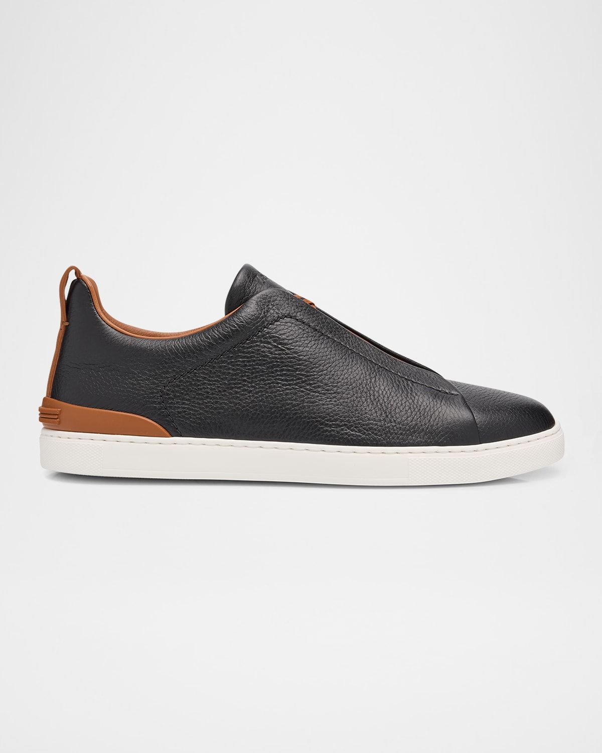 Men & apos;s Triple Stitch Deerskin Leather Sneakers
