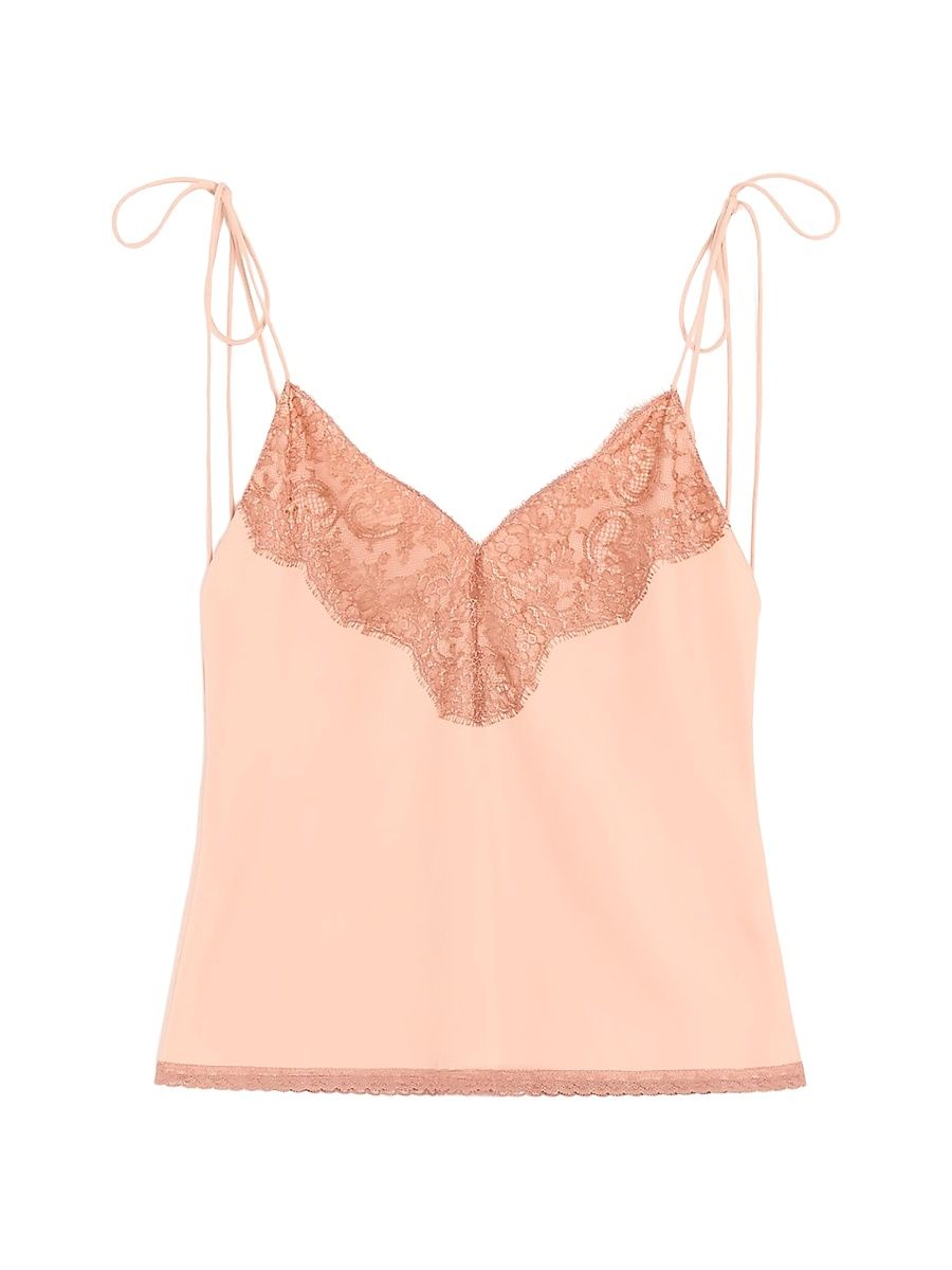 Women's Crepe De Chine Top - Salmon - Size 8