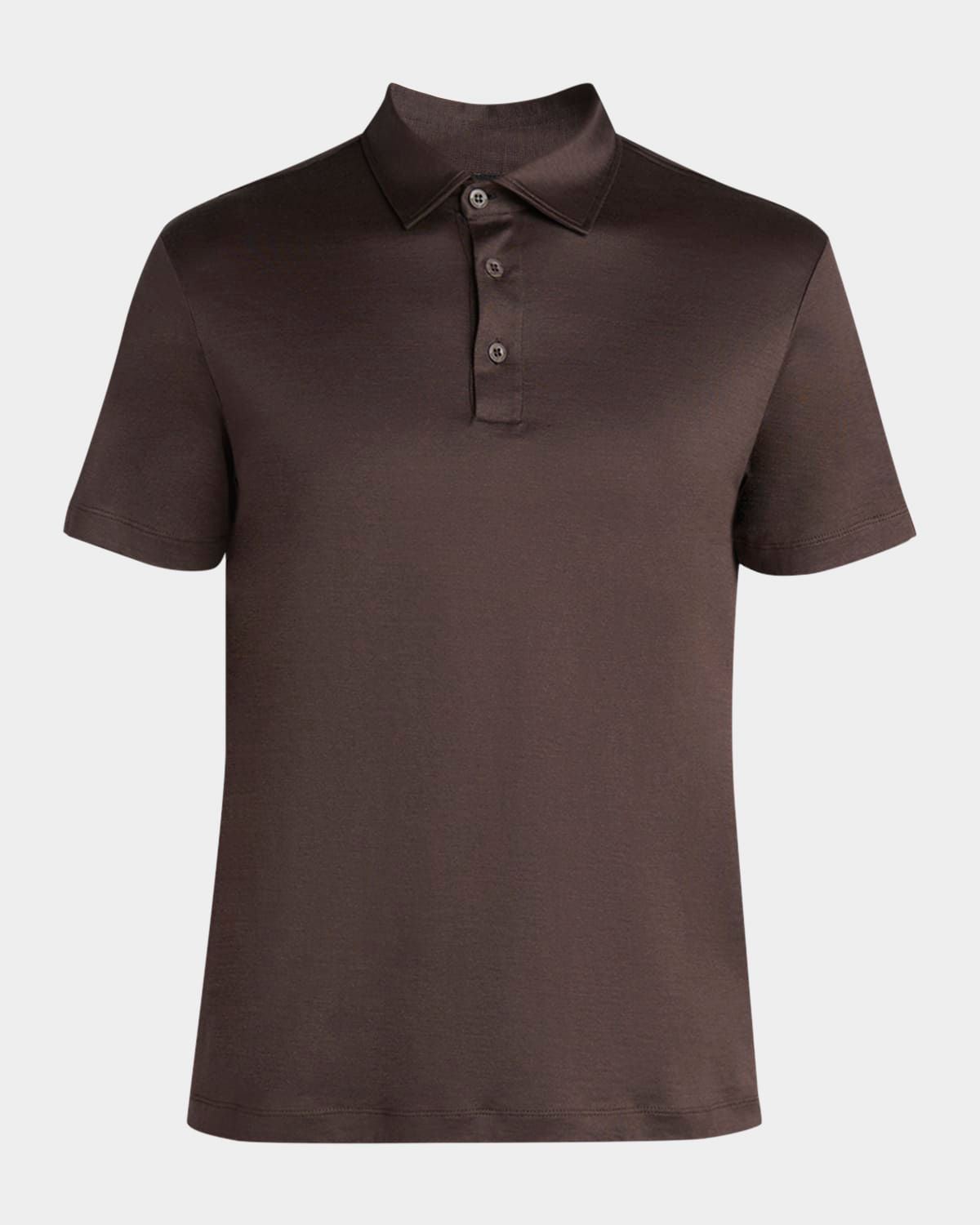 Men & apos;s Silk and Cotton Polo Shirt