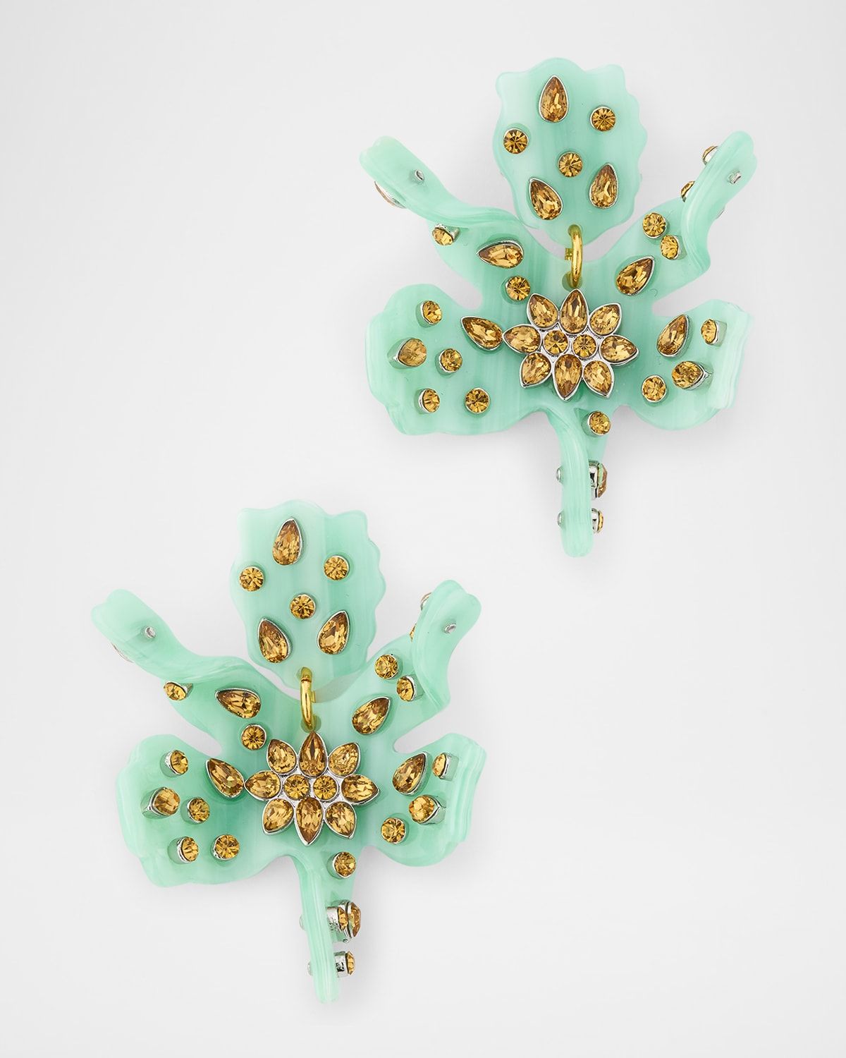 Small Embellished Paper Lily Earrings