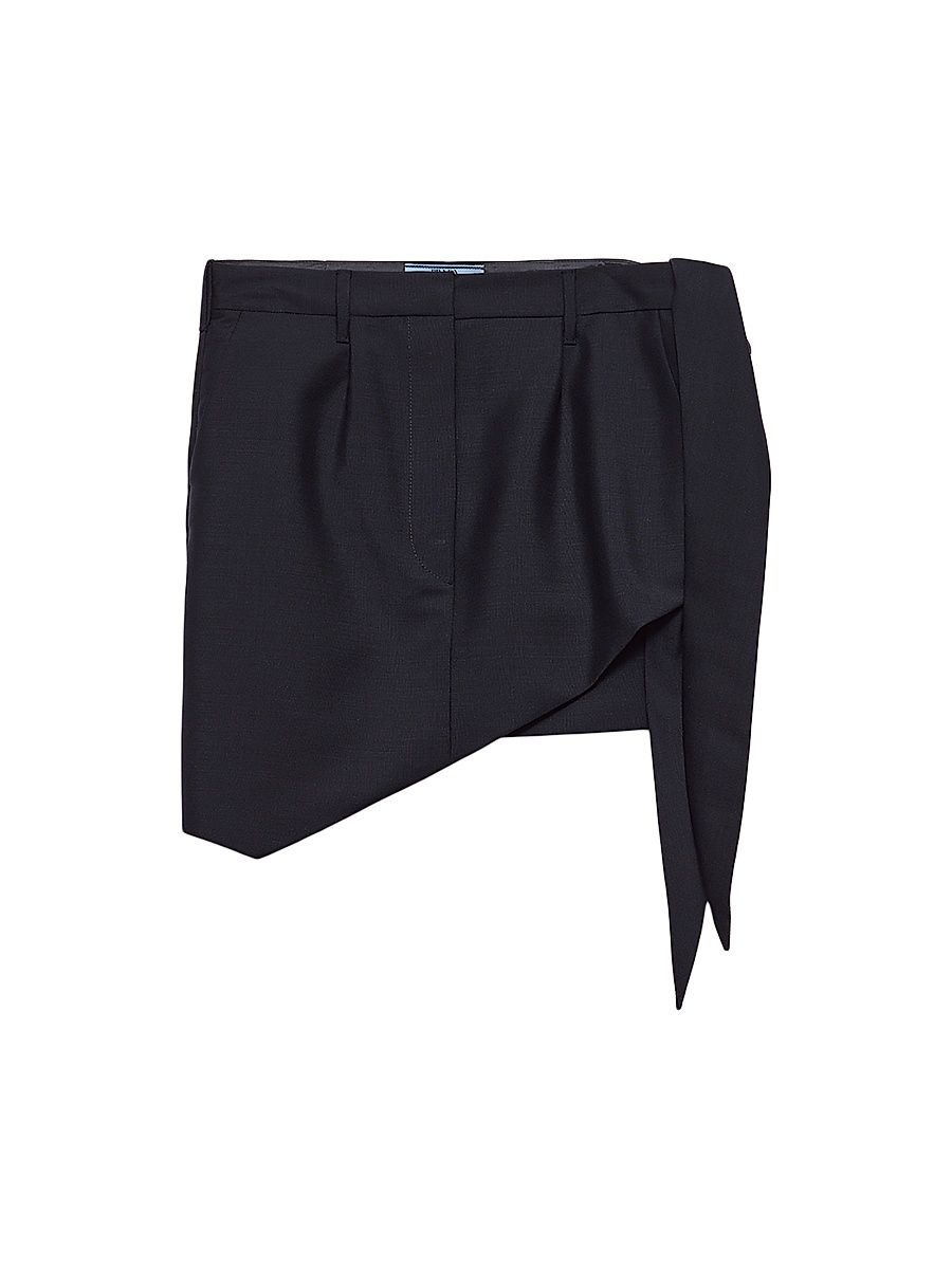 Women's Kid Mohair Miniskirt - Blue - Size 6