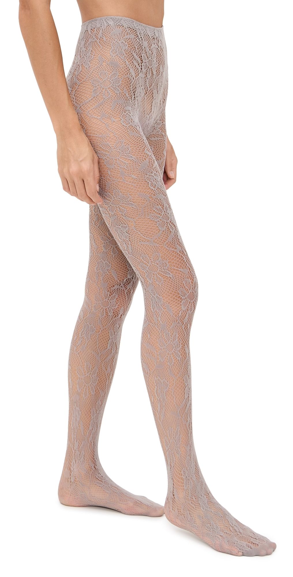 Stems Aria Mesh Tights Grey One Size