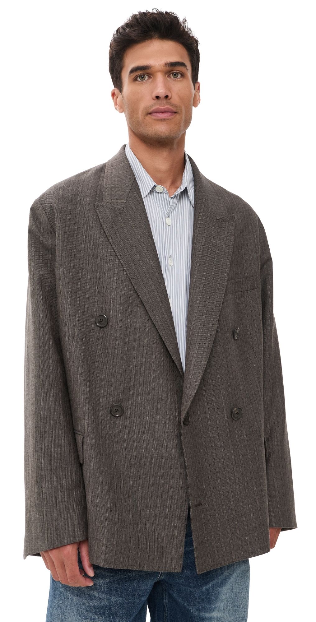 Our Legacy Halt Blazer Phase Stripe Motion Woolcot 50