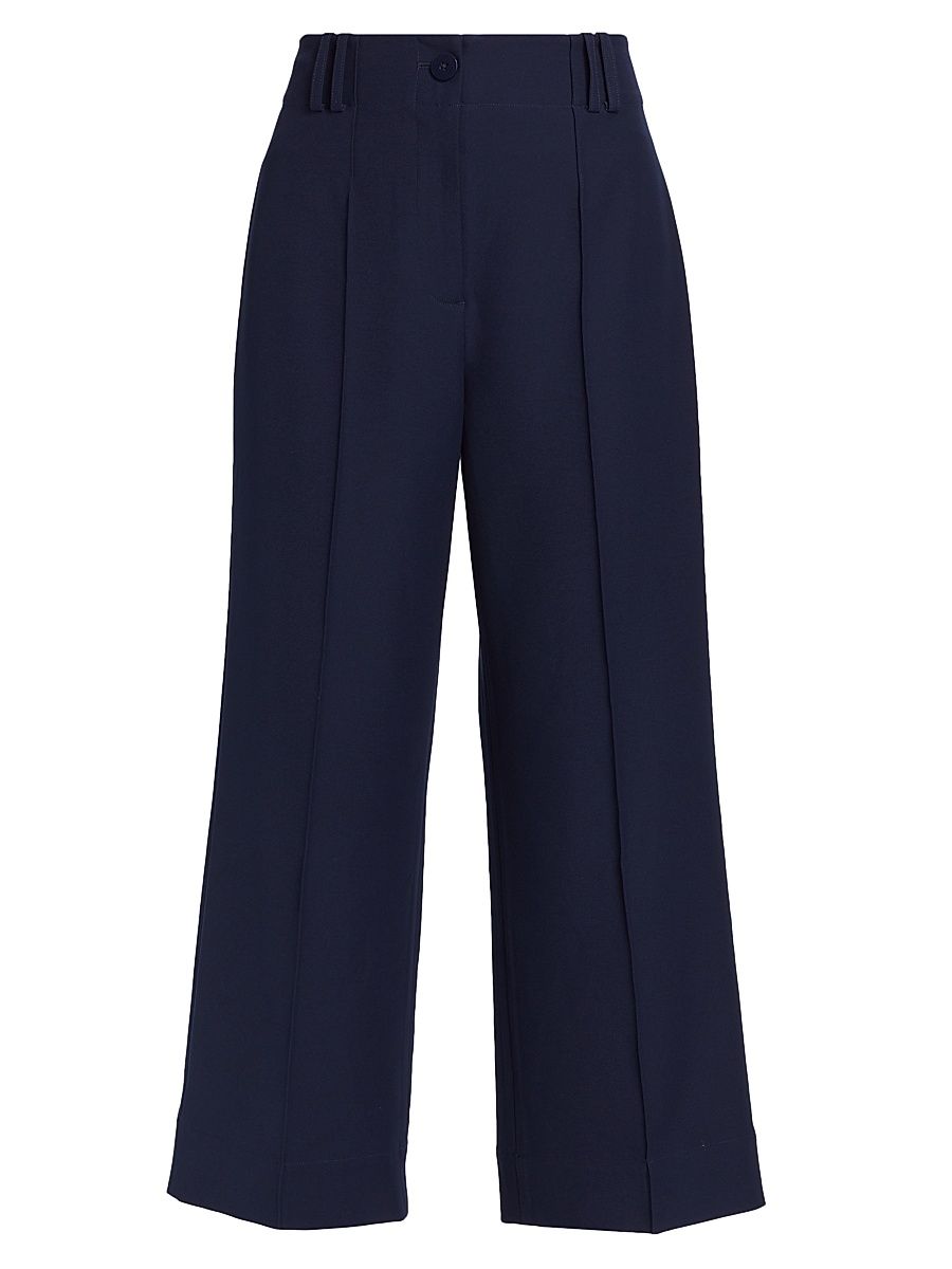 Women's Brigid Pintuck Culotte Pants - Navy - Size 10