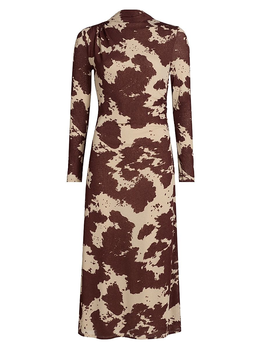 Women's Margaret Cow-Printed Knit Midi-Dress - Cowgirl - Size Medium