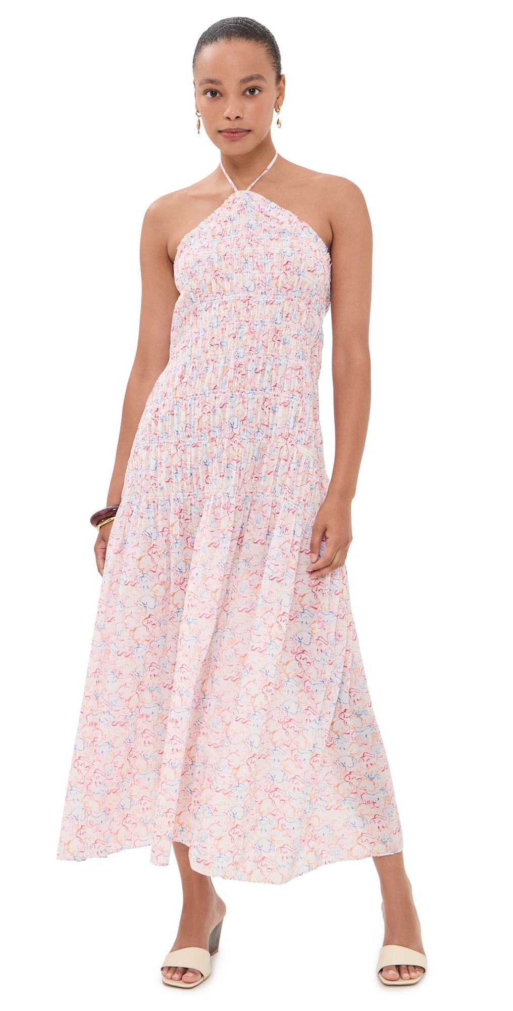 Hill House Home The Lenora Beach Midi Dress Camo Fish XXS
