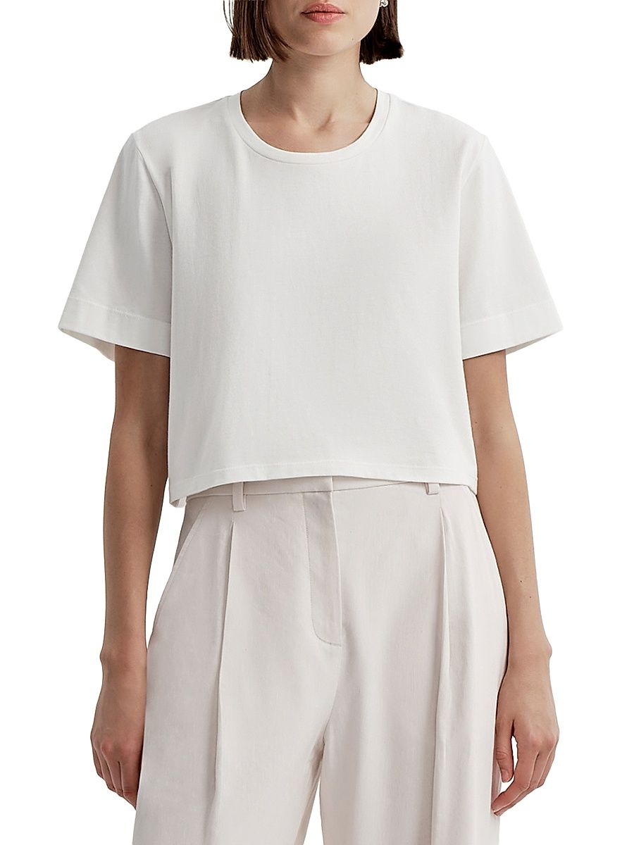 Women's Kali Cotton Boxy T-Shirt - White - Size XL